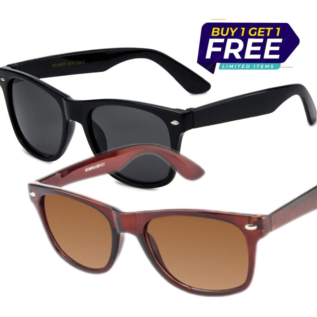 Unisex Uv protection polarized wayfarer sunglasses for summer men & women (Buy 1 Get 1 Free)