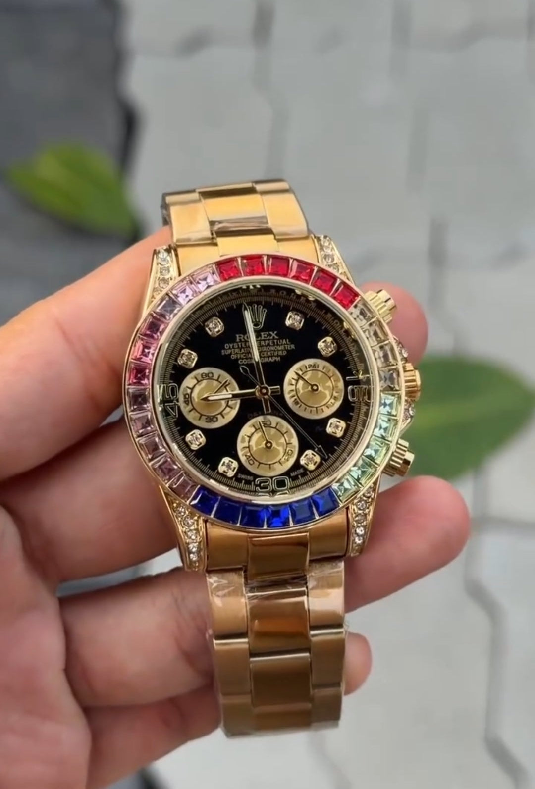 Rainbow luxury watch (Get Open Box at your door ) Delivery