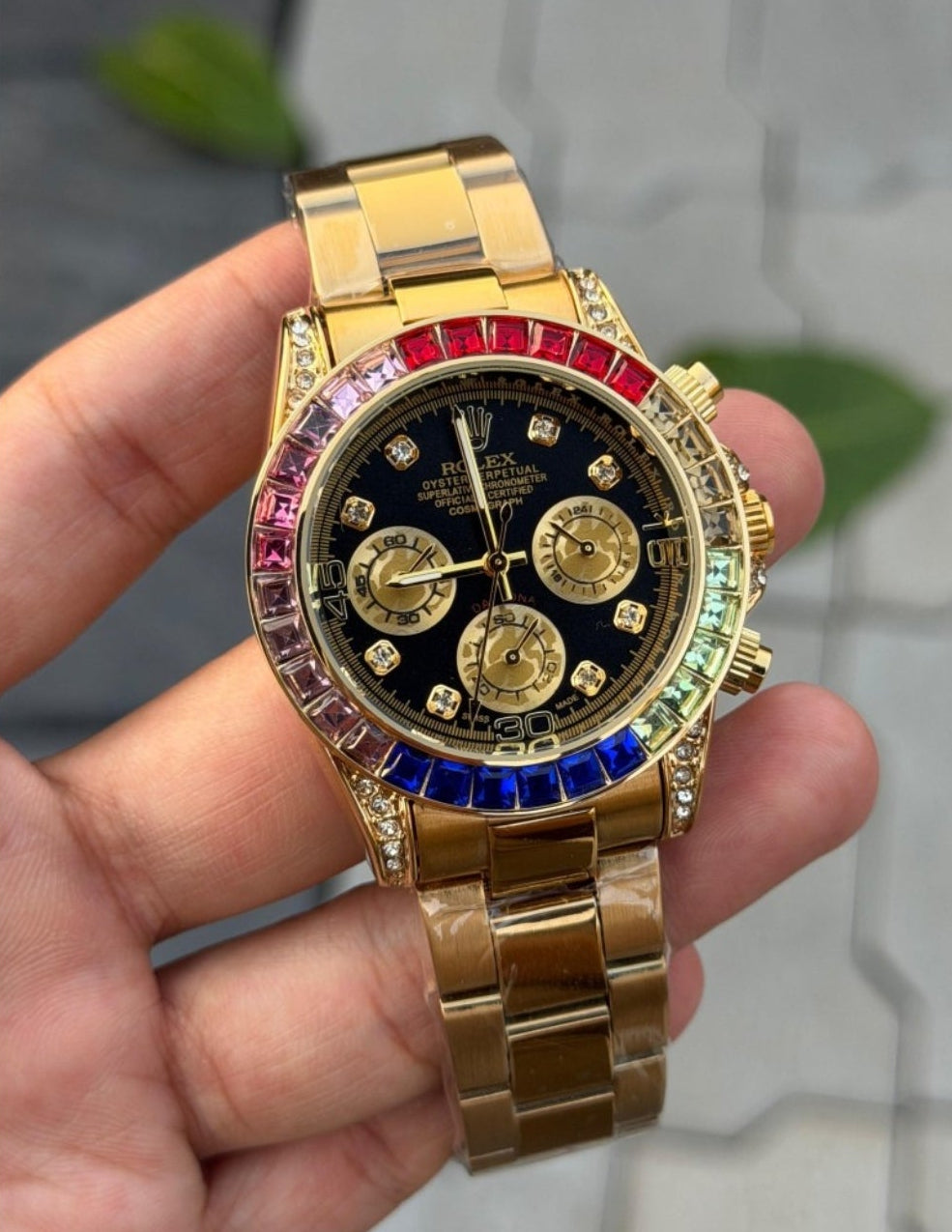 Rainbow luxury watch (Get Open Box at your door ) Delivery