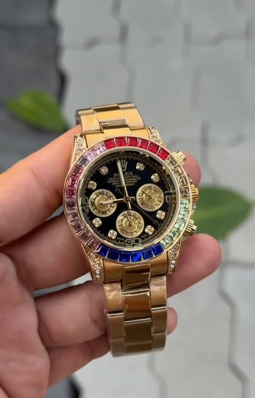 Rainbow luxury watch (Get Open Box at your door ) Delivery