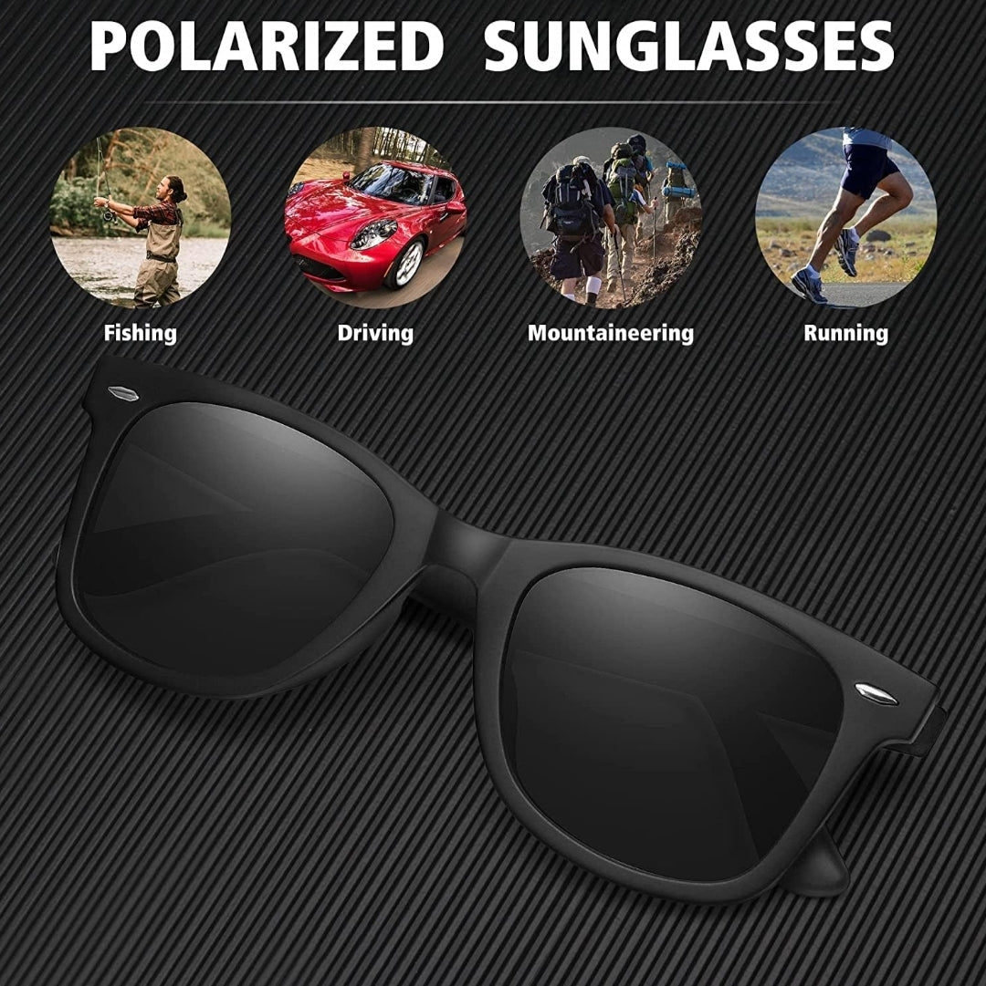 Unisex Uv protection polarized wayfarer sunglasses for summer men & women (Buy 1 Get 1 Free)