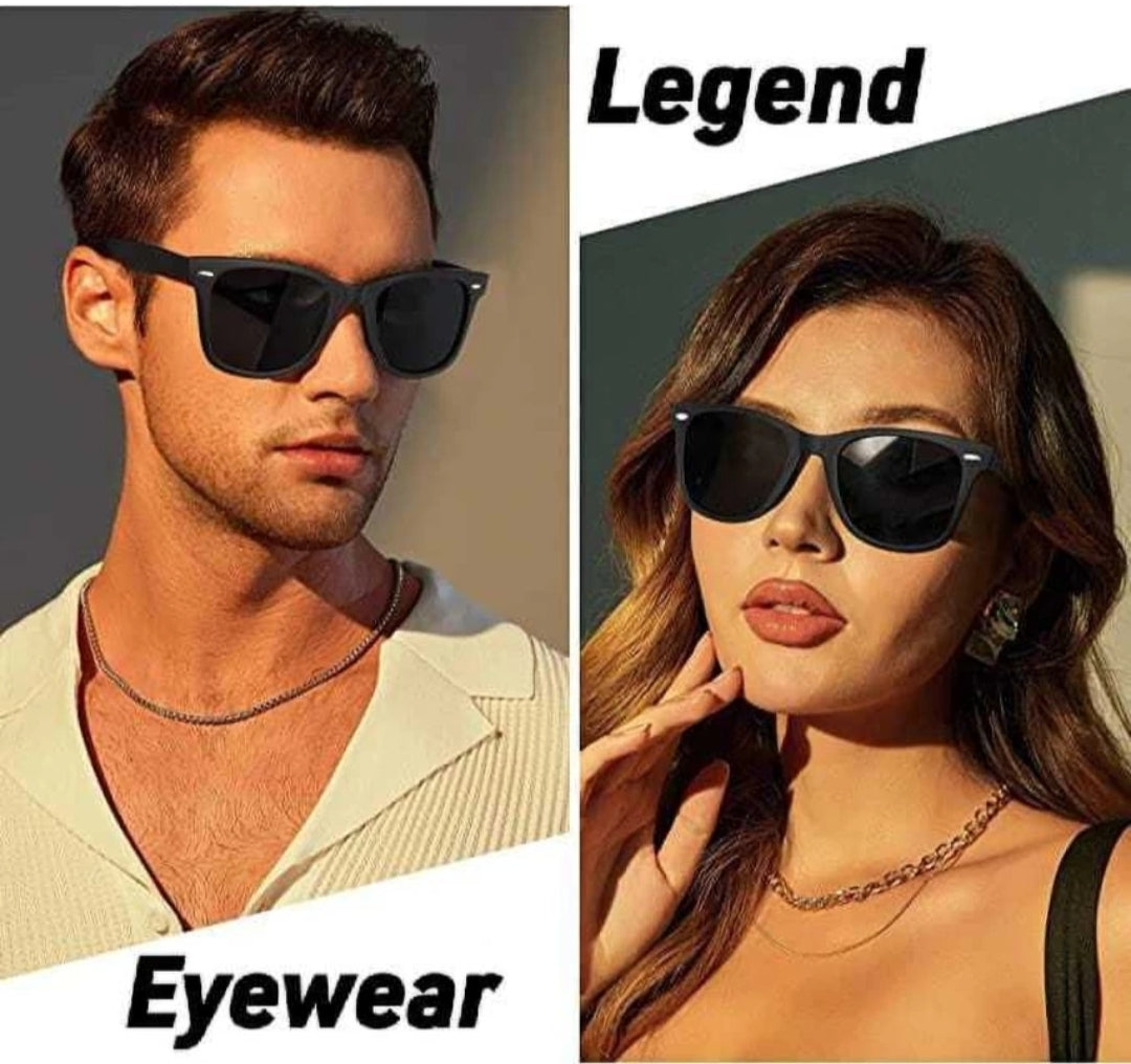 Unisex Uv protection polarized wayfarer sunglasses for summer men & women (Buy 1 Get 1 Free)